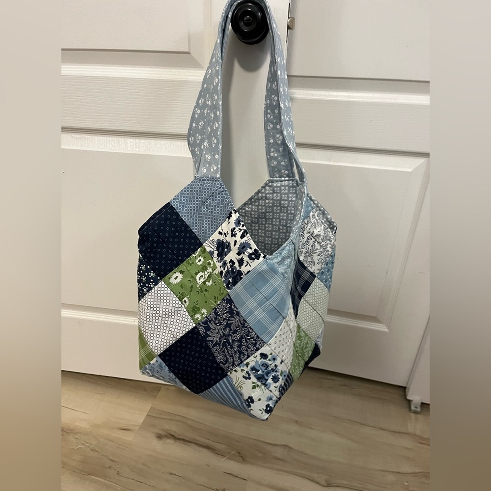 Blue Colorful Mondo Large Bag. . New. Tote. Cotton.